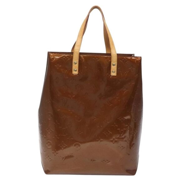 LOUIS VUITTON Monogram Vernis Reade MM Hand Bag Bronze - Picture 3 of 15
